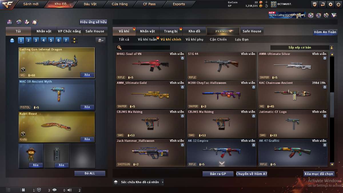 shop acc cf uy tin gia re